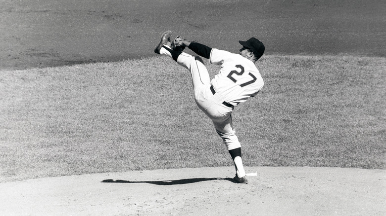 Juan Marichal pitching in a game