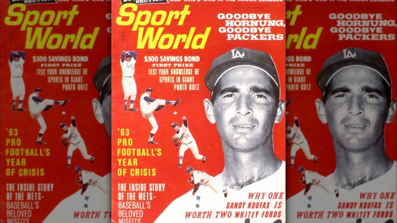 Sandy Koufax on the cover of a magazine