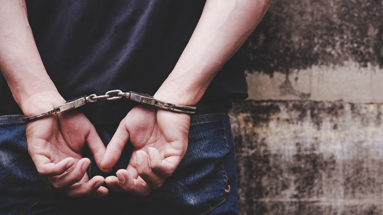 Handcuffed man