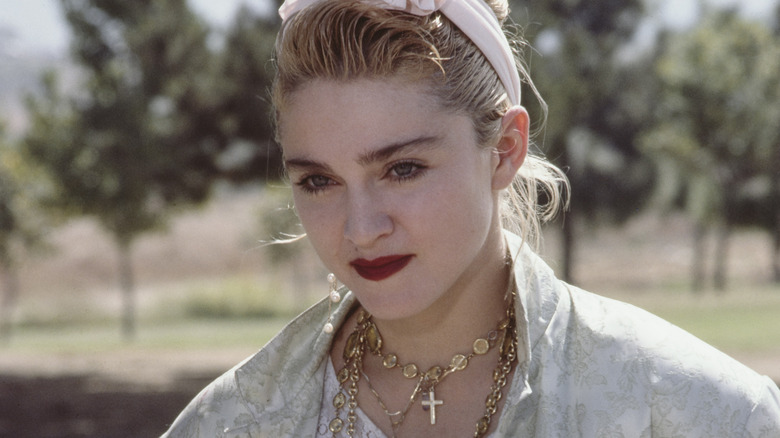 Madonna staring ahead