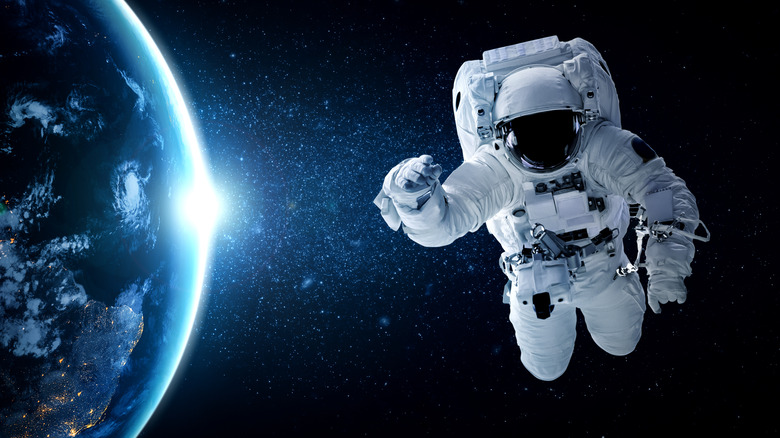 an astronaut in space