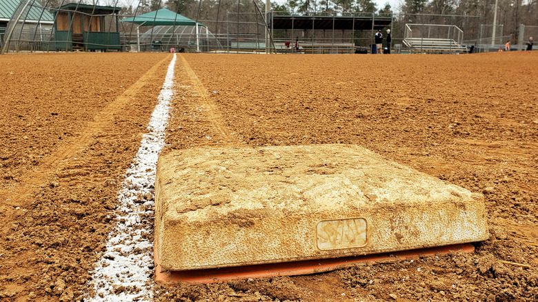 Local baseball field's first base