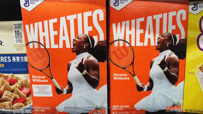 Wheaties boxes in grocery store