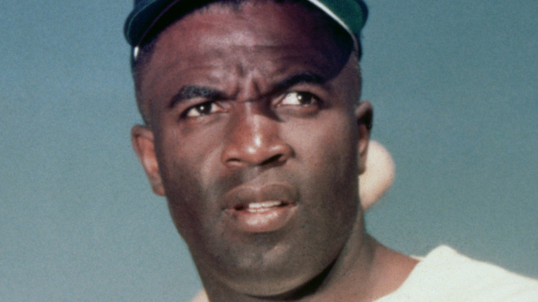 Jackie Robinson looking at camera