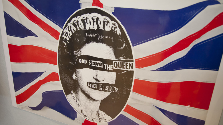 God save the queen sex pistols artwork on union jack