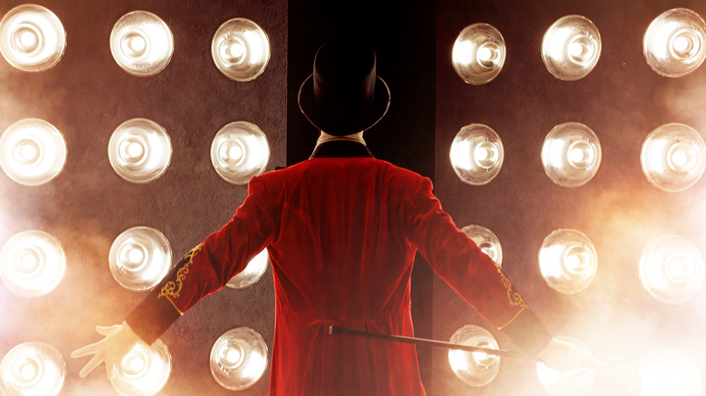 Magician performing on stage