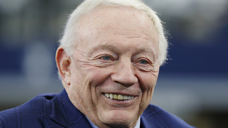 Jerry Jones smiling