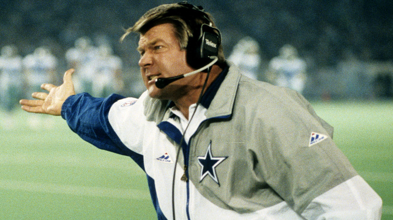 Jimmy Johnson complains to referees