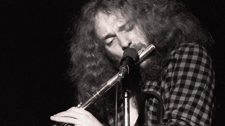 Ian Anderson playing the flute