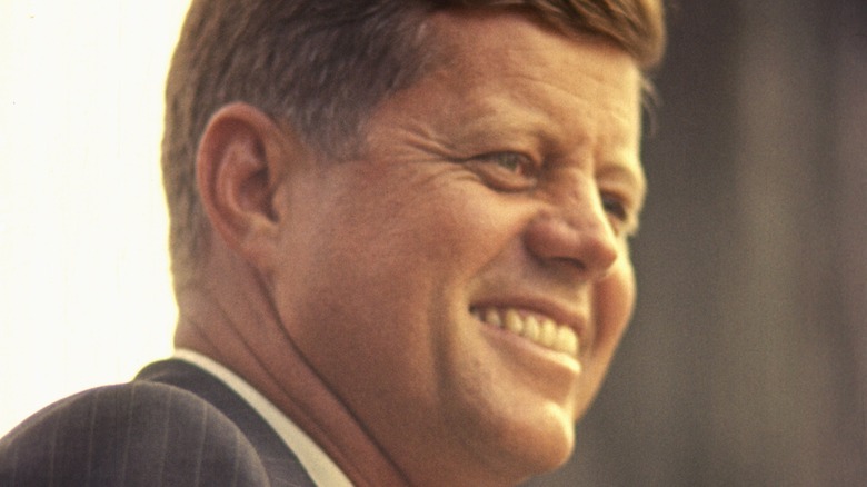 John F. Kennedy smiling