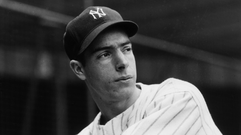 Joe DiMaggio looking to the side