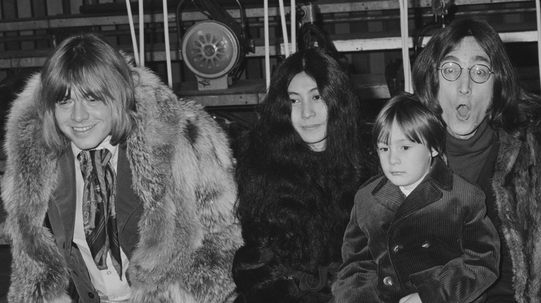 Brian Jones, John Lennon, Yoko Ono, and Julian Lennon