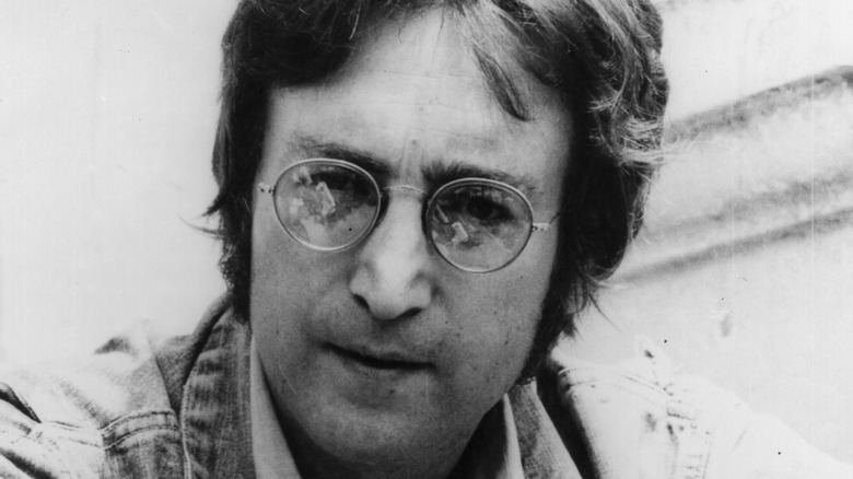 Photo of a moody John Lennon