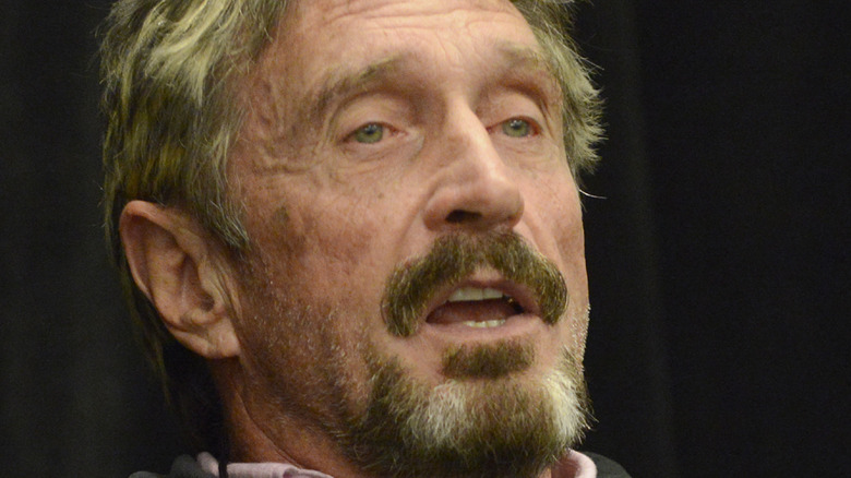 John McAfee at a conference