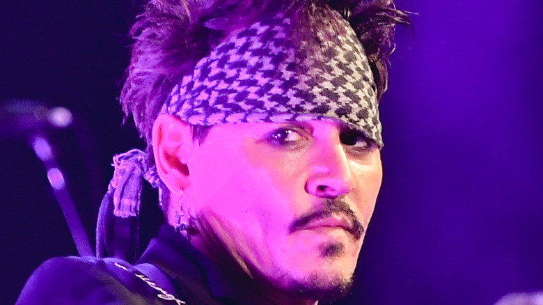 Johnny Depp on stage