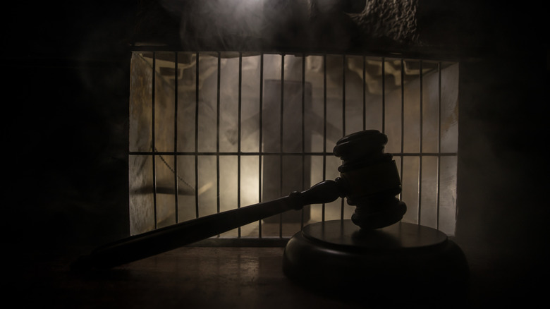 Gavel and jail cell