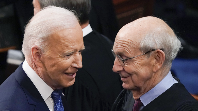 President Joe Biden with Judge Stephen G Breyer
