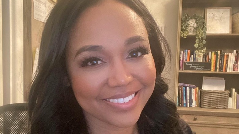 Faith Jenkins taking selfie at home