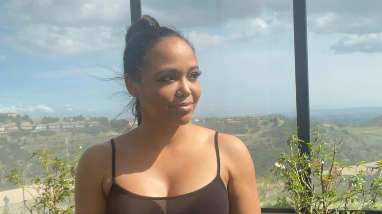 Faith Jenkins doing yoga