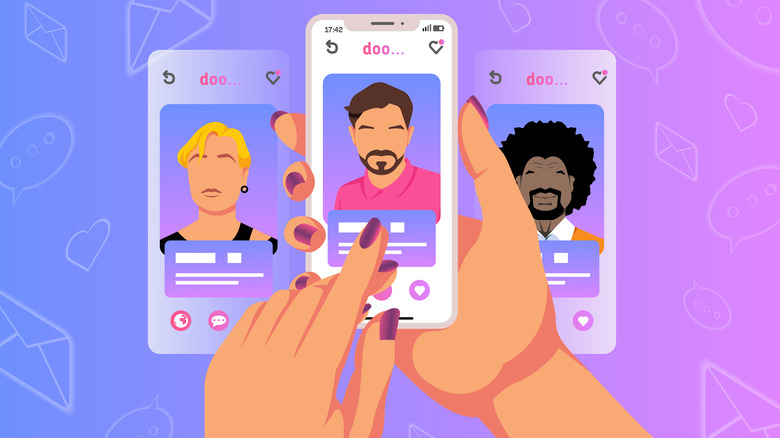 illustration contacts in a phone
