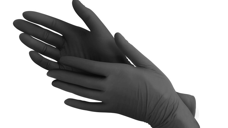 Black gloves