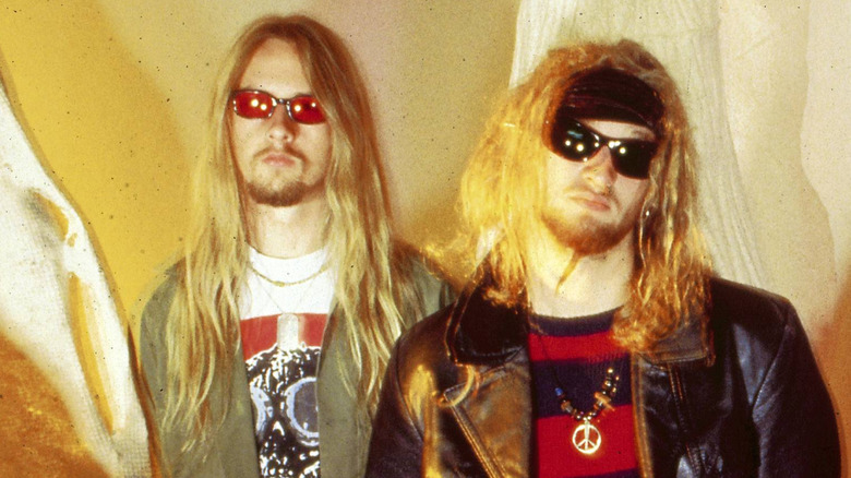 Jerry Cantrell and Layne Staley looking serious in Alice in Chains promo photo