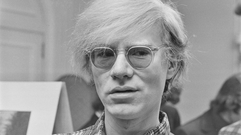 publicity image of warhol in 1987