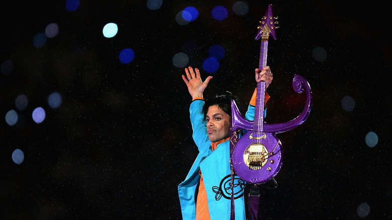 prince performing at a half-time super bowl