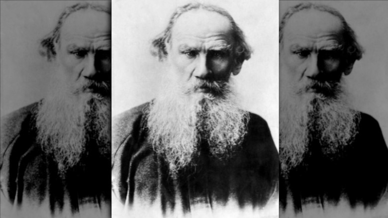 Leo Tolstoy posing for a photograph