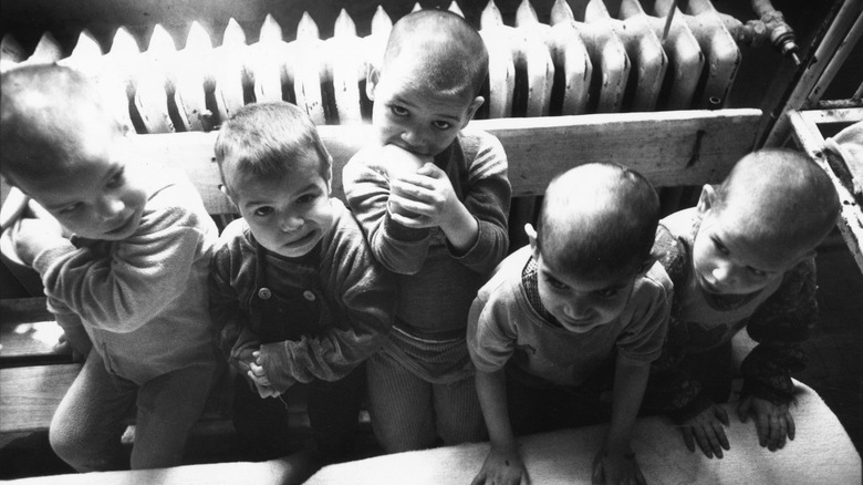 romanian children in an orphanage, 1989