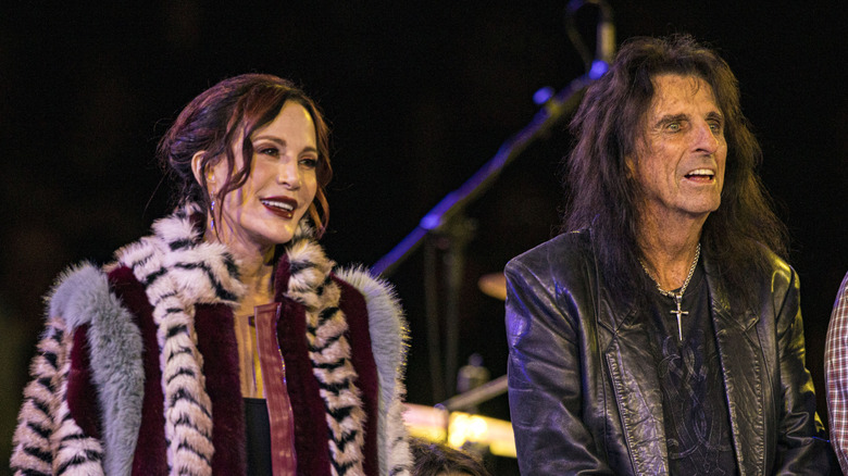 Alice and Sherly Cooper smiling on stage after performing together in 2025