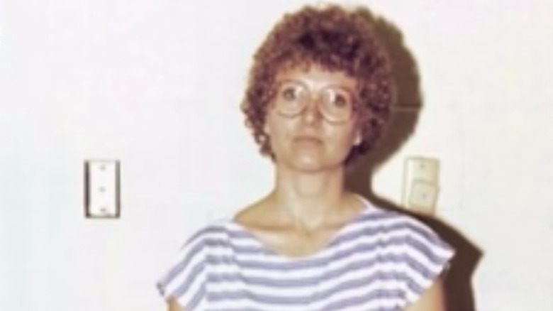 Candy Montgomery wearing glasses