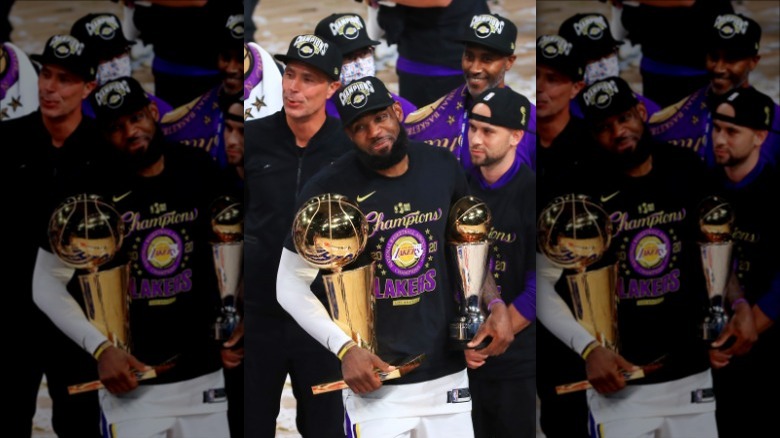 James, teammates with 2020 championship trophy