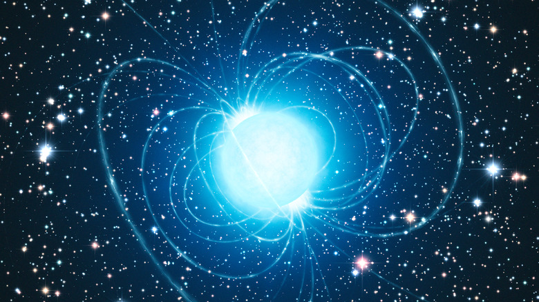 Artist's interpretation of a magnetar blue