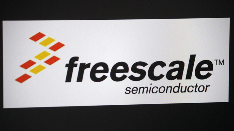 Projection of logo of Freescale Semiconductor 
