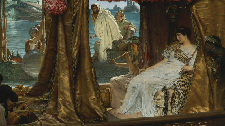 Painting of Mark Antony meeting Cleopatra