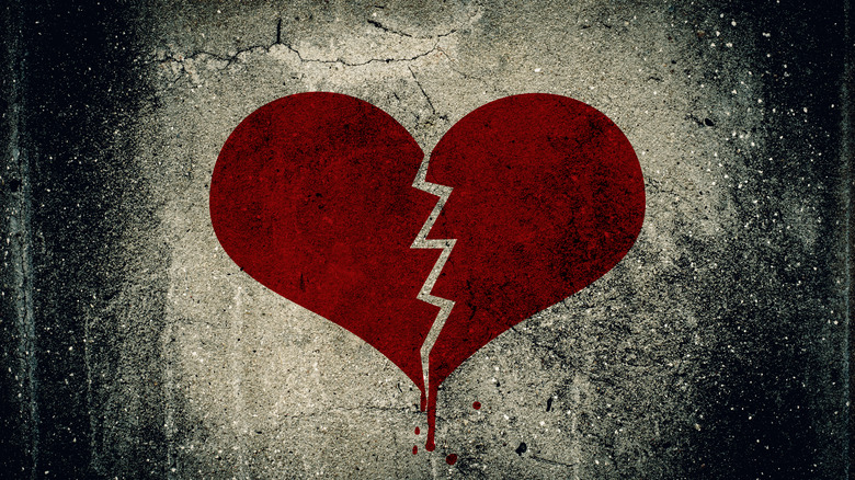 A heart, broken