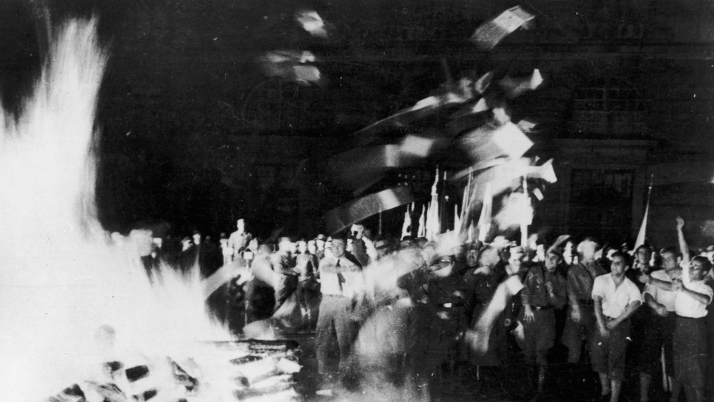 Nazis burning books