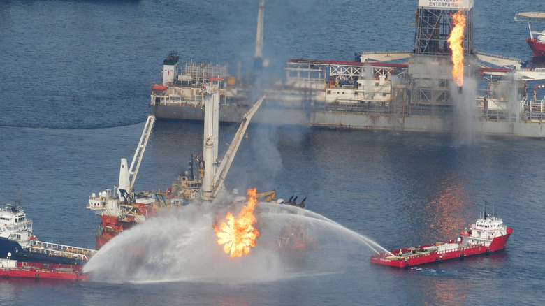 Deepwater Horizon site off the coast of Louisiana