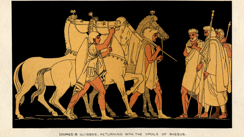 Odysseus and Diomedes steal Rhesus horses
