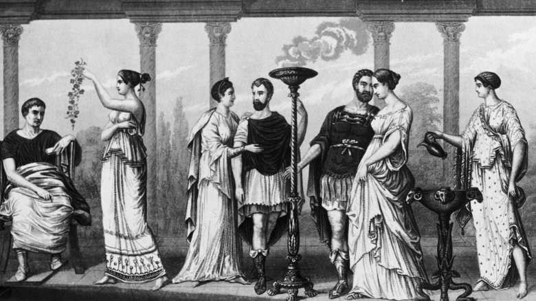 ancient greek men and women