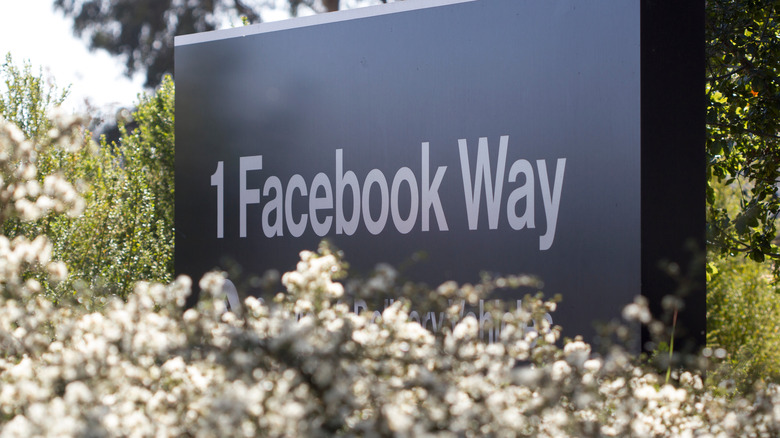 signage at Facebook hq