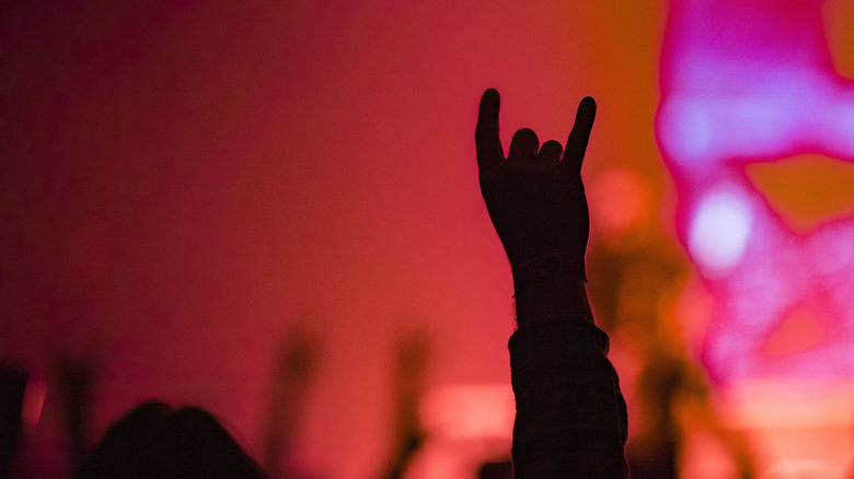 metal horn at concert