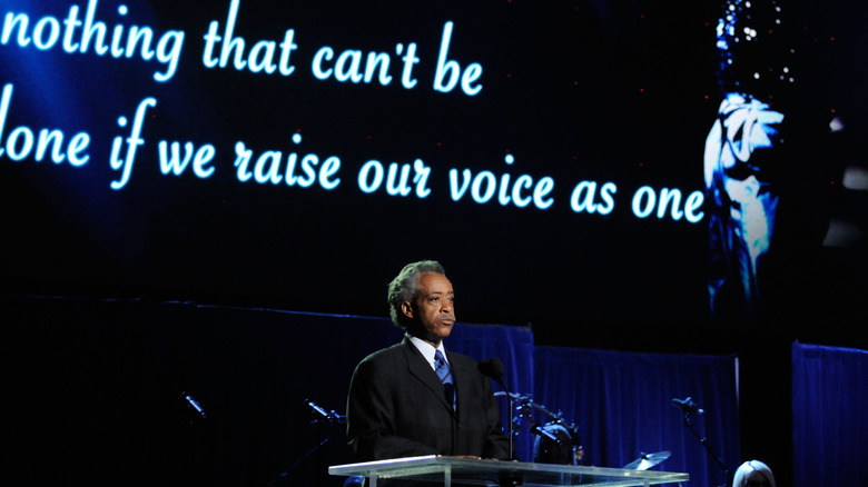 Al Sharpton speaking at Michael Jackson's memorial service