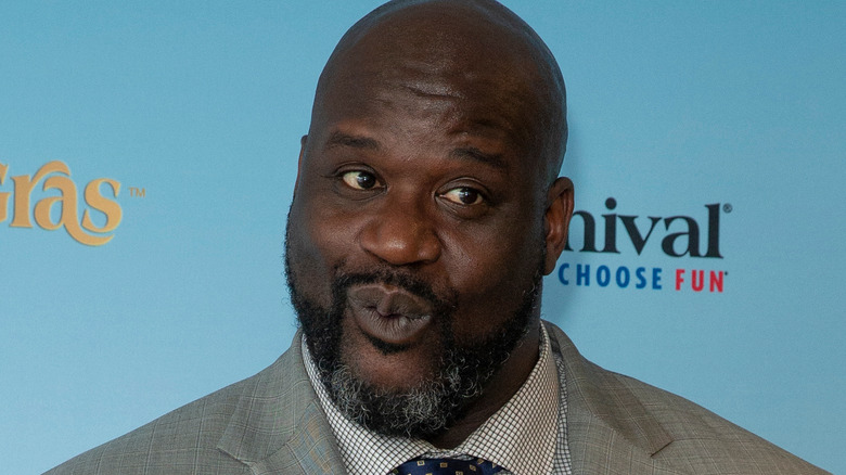 Shaquille O'Neal makes a face
