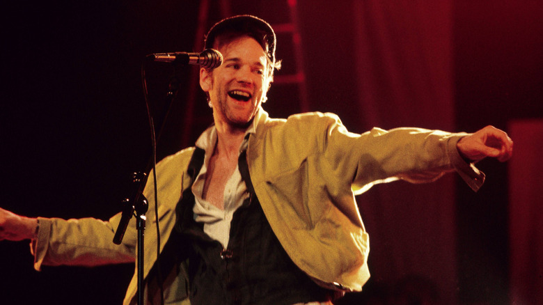 R.E.M.'s Michael Stipe performing in 1991