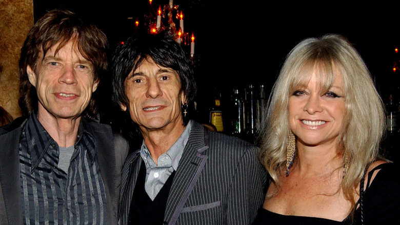 Mick Jagger, Ronnie Wood and Jo Wood