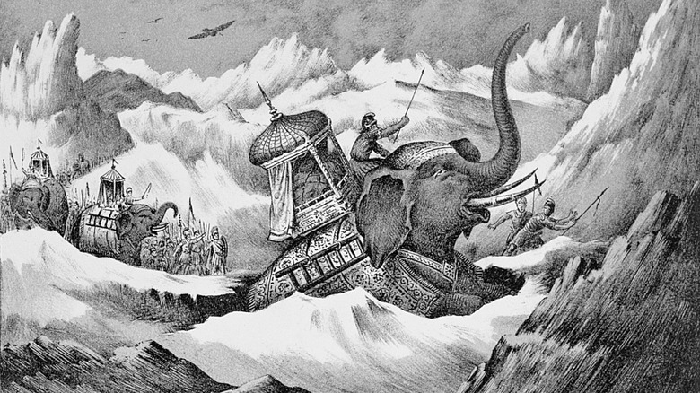 hannibal crossing the alps with elephants