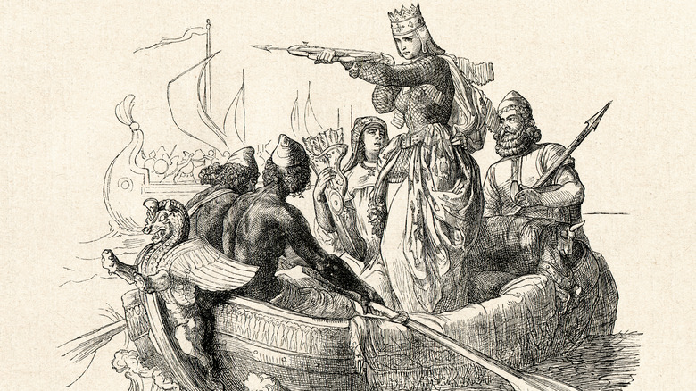 artemisia i of caria stood on boat aiming bow