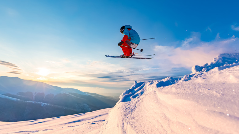 ski jumper in action